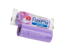 Мешки для мусора 35 л, ароматизированные, сиреневые, в рулоне 20 шт., ПНД, 12 мкм, 560х530 мм, GRIFON Полевые Цветы, 100-034 в Набережных Челнах