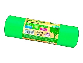 Мешки для мусора 240 л, ароматизированные, биоразлагаемые, зеленые, в рулоне 10 шт., ПВД 40 мкм, 1500х1100 мм, PURE ECOLOGY, bio24010120 в Набережных Челнах Мешки для мусора 240 л, ароматизированные, биоразлагаемые, зеленые, в рулоне 10 шт., ПВД 40 мкм, 1500х1100 мм, PURE ECOLOGY, bio24010120 в Набережных Челнах