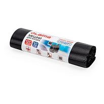 Мешки для мусора 120 л, черные, в рулоне 10 шт., ПНД, 14 мкм, 1100х700 мм, LAIMA, 601385 в Набережных Челнах