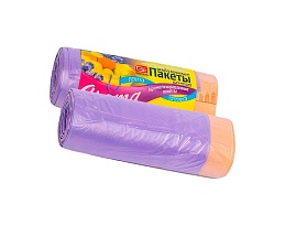 Мешки для мусора 35 л, ароматизированные, Лаванда, сиреневые, в рулоне 10 шт., ПНД, 12 мкм, 560х530 мм, GRIFON Aroma, 101-080 La в Набережных Челнах