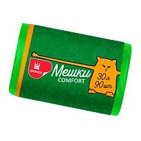 Мешки для мусора 30 л, зеленые, в рулоне 90 шт., ПНД, 6 мкм, 560х480 мм, Comfort, М4268 в Набережных Челнах