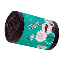 Мешки для мусора 12 л, черные, в рулоне 30 шт., ПНД, 6 мкм, 550х320 мм, Концепция Быта Tubus, 604936 в Набережных Челнах
